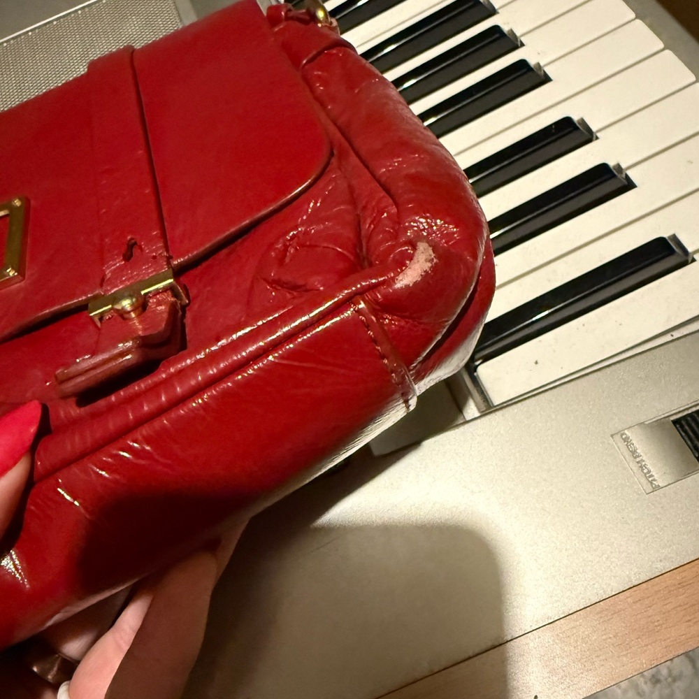 Marc By Marc Jacobs Burgundy Leather Crossbody with Gold Hardware - Picture 8 of 11